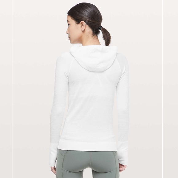 LULULEMON | White Rest Less Hoodie Long Sleeve Top - Picture 2 of 5